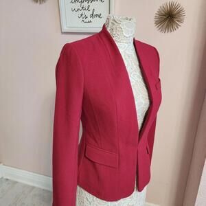 EUC Red White House Black Market Blazer Jacket 2 adorable